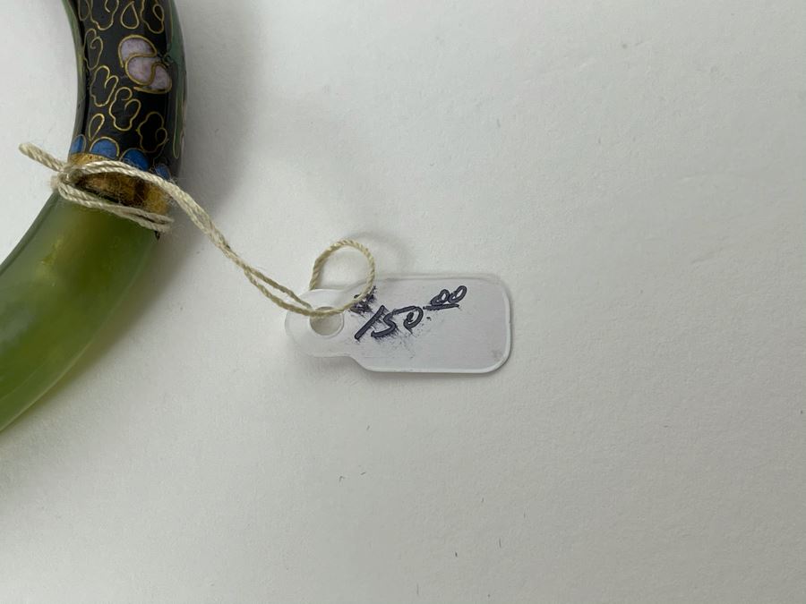 Ladies Jade Jadeite Cloisonne Bracelet 3.25R [Photo 6]