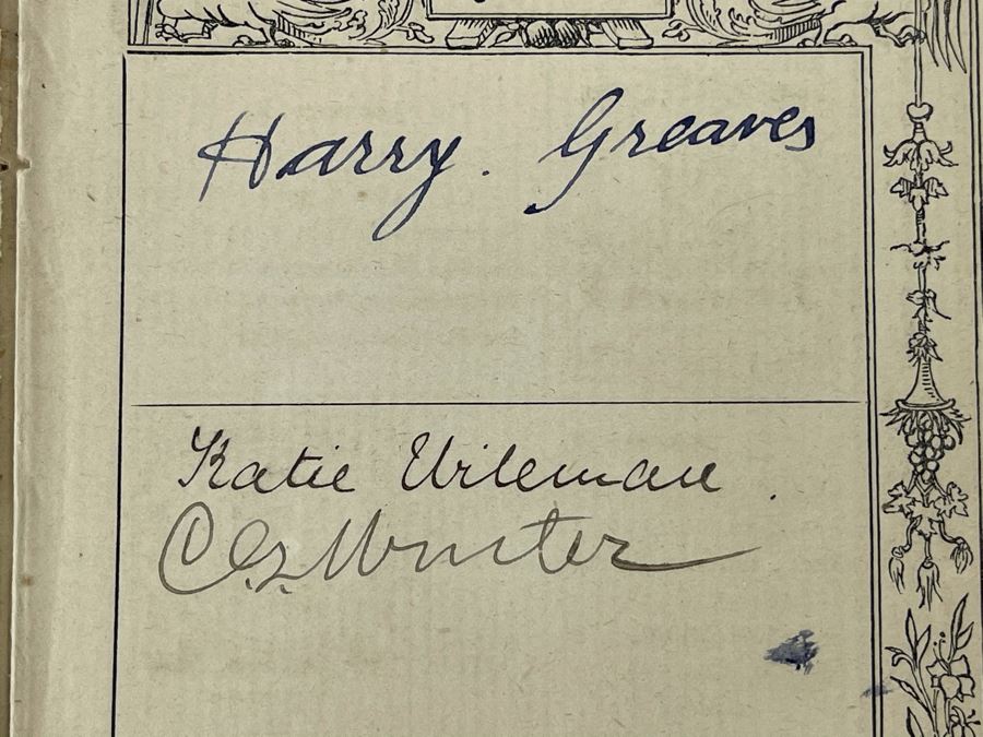Antique Autograph Book Featuring Dozens Of Unresearched Autographs - One Featured In Photo Is George Turner Mayor Of Northampton 1876/1877 Some Signatures Date To 1820s [Photo 10]