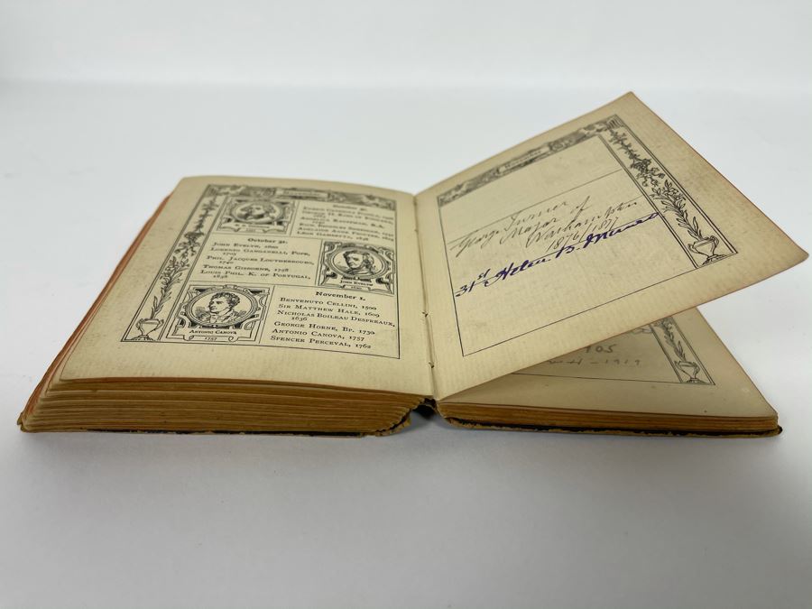 Antique Autograph Book Featuring Dozens Of Unresearched Autographs - One Featured In Photo Is George Turner Mayor Of Northampton 1876/1877 Some Signatures Date To 1820s [Photo 3]