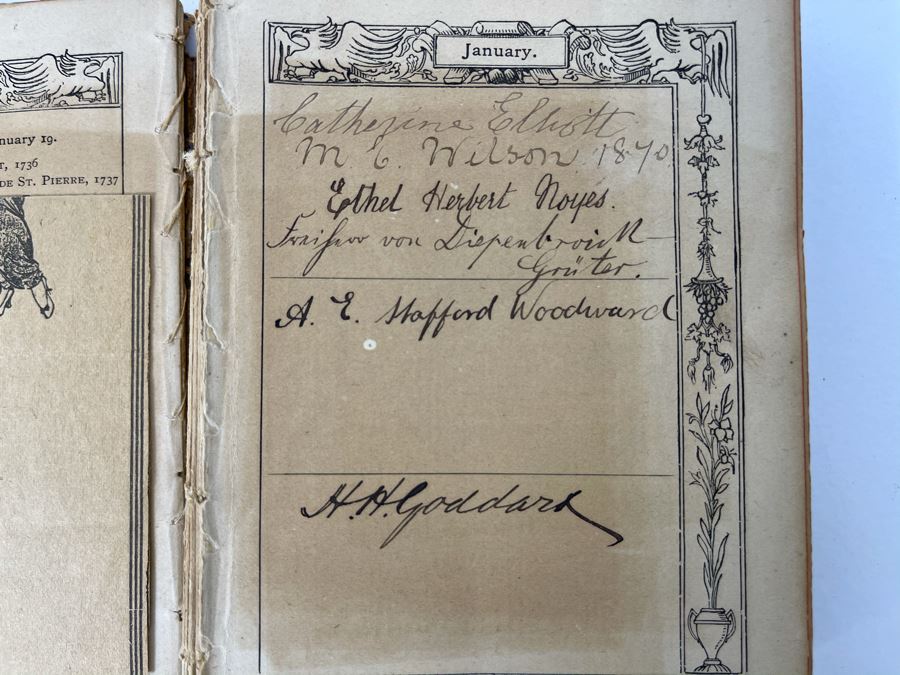 Antique Autograph Book Featuring Dozens Of Unresearched Autographs - One Featured In Photo Is George Turner Mayor Of Northampton 1876/1877 Some Signatures Date To 1820s [Photo 8]