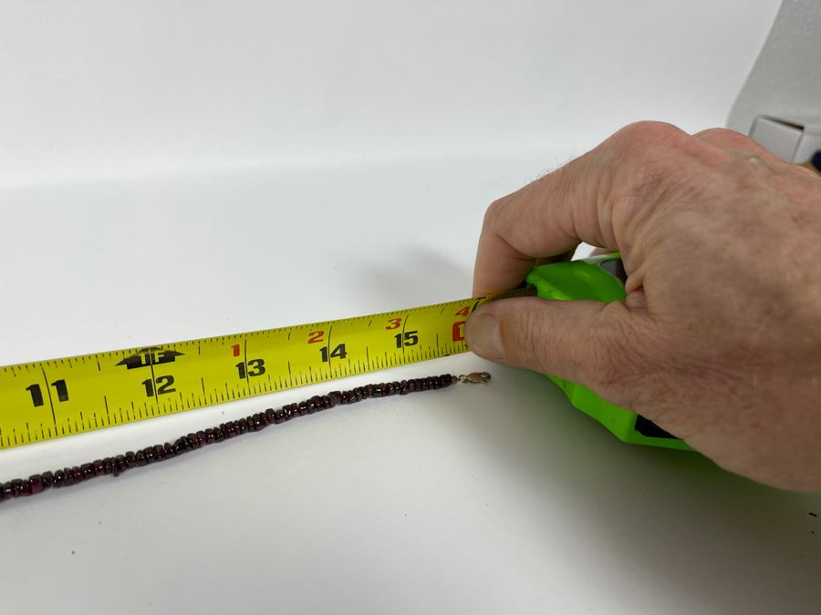 Amethyst Bead Necklace With Sterling Silver Rose Quartz Clasp 16L [Photo 8]