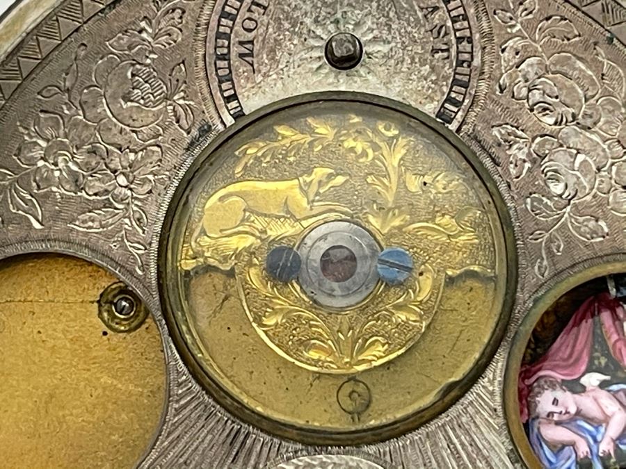 Antique Breguet & Fils Paris Pocket Watch With Hand Painted Porcelain Dial Featuring The Great Seal Of The United States With American Eagle - Has Key For Winding - In Need Of Repair (Breguet et Fils) [Photo 12]