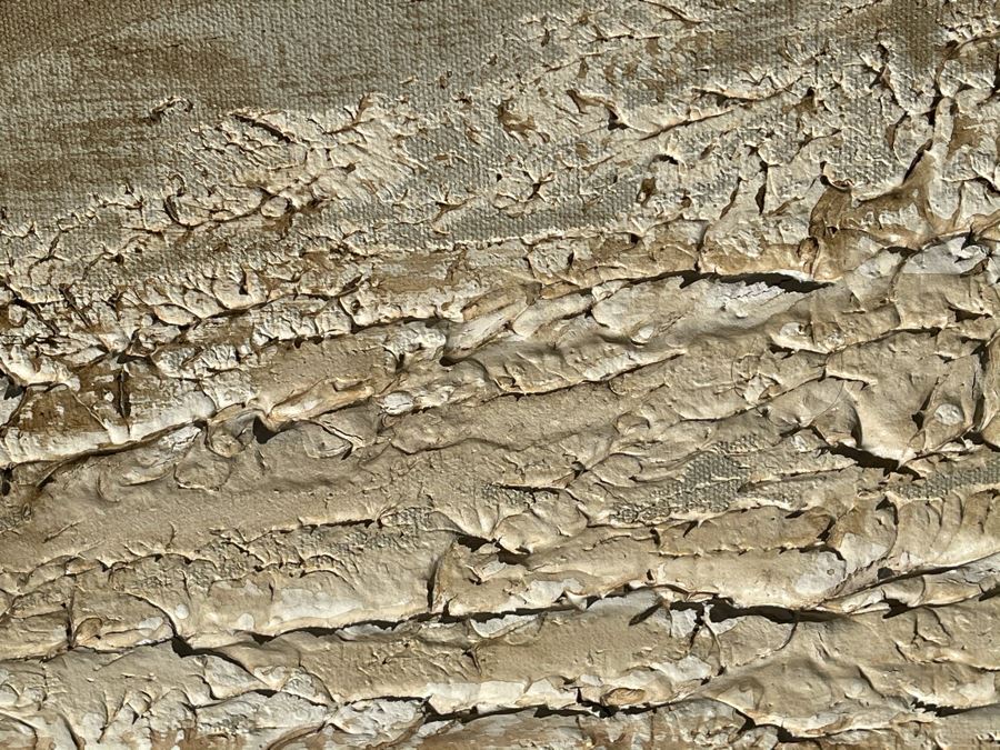 Original Etta Benjamin Cien (1924-2009) Framed Abstract Mid-Century Ship At Sea Oil Painting 42 X 50 [Photo 7]