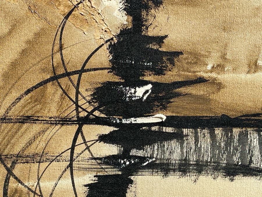 Original Etta Benjamin Cien (1924-2009) Framed Abstract Mid-Century Ship At Sea Oil Painting 42 X 50 [Photo 8]