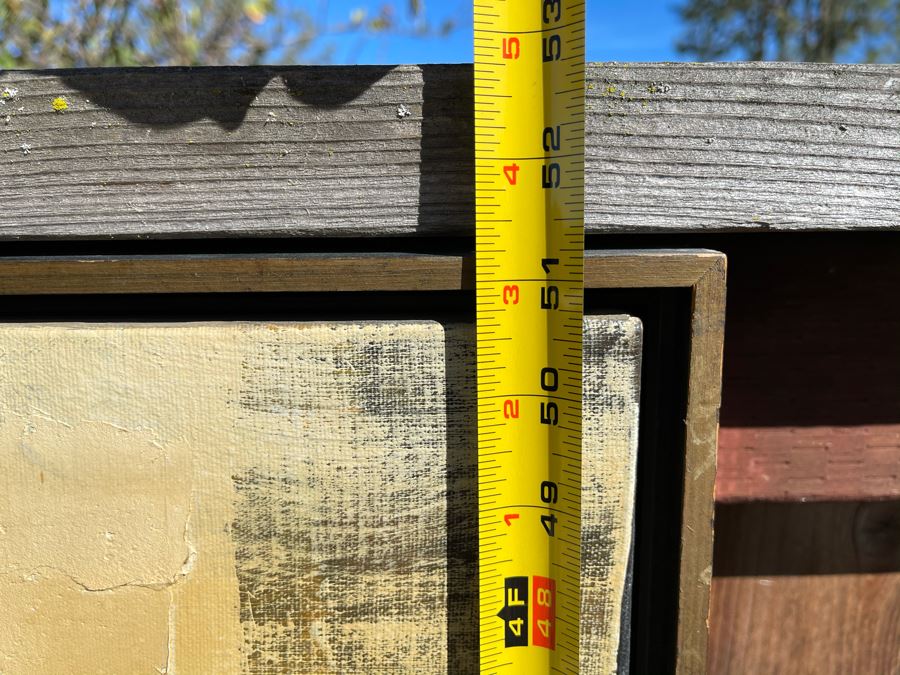 Original Framed Mid-Century Trees Oil Painting By Wes Andrews 41 X 51 [Photo 8]