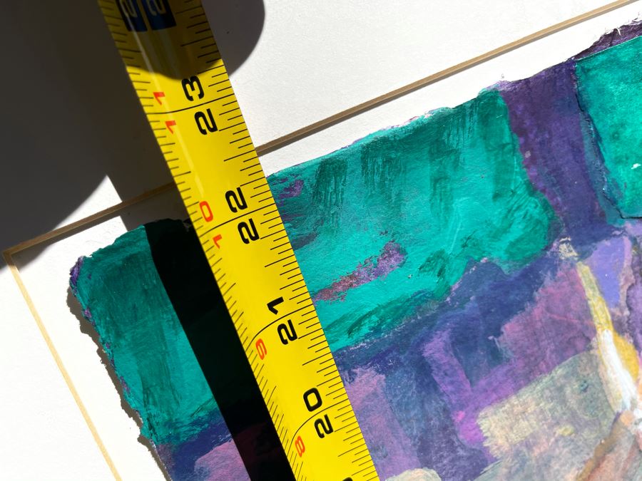 Original Jean Klafs Abstract Expressionist Mixed Media Artwork Painting 30 X 22 [Photo 10]