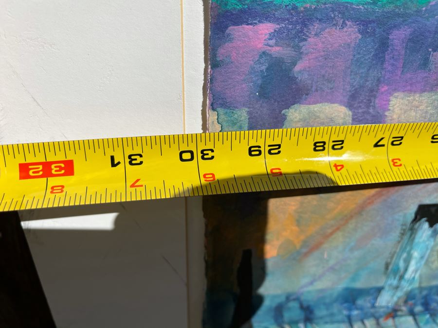 Original Jean Klafs Abstract Expressionist Mixed Media Artwork Painting 30 X 22 [Photo 9]