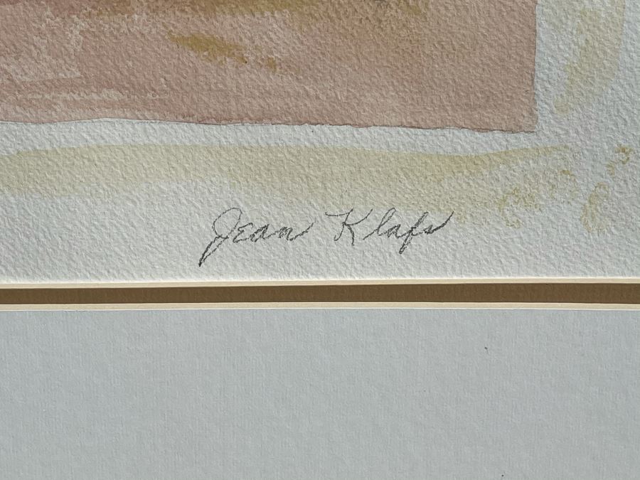 Original Jean Klafs Abstract Expressionist Watercolor Still Life Painting Titled 'Moroccan Riff Pots' With Rare Still Life Items (Moroccan Riff Pots) Featured In Painting 22 X 30 [Photo 7]