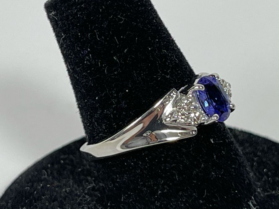 14K Gold Tanzanite Ring Size 7.25 2.9g [Photo 6]