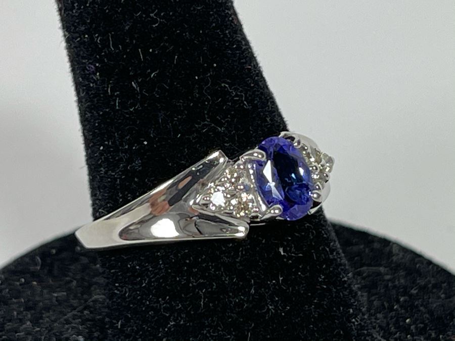 14K Gold Tanzanite Ring Size 7.25 2.9g [Photo 7]