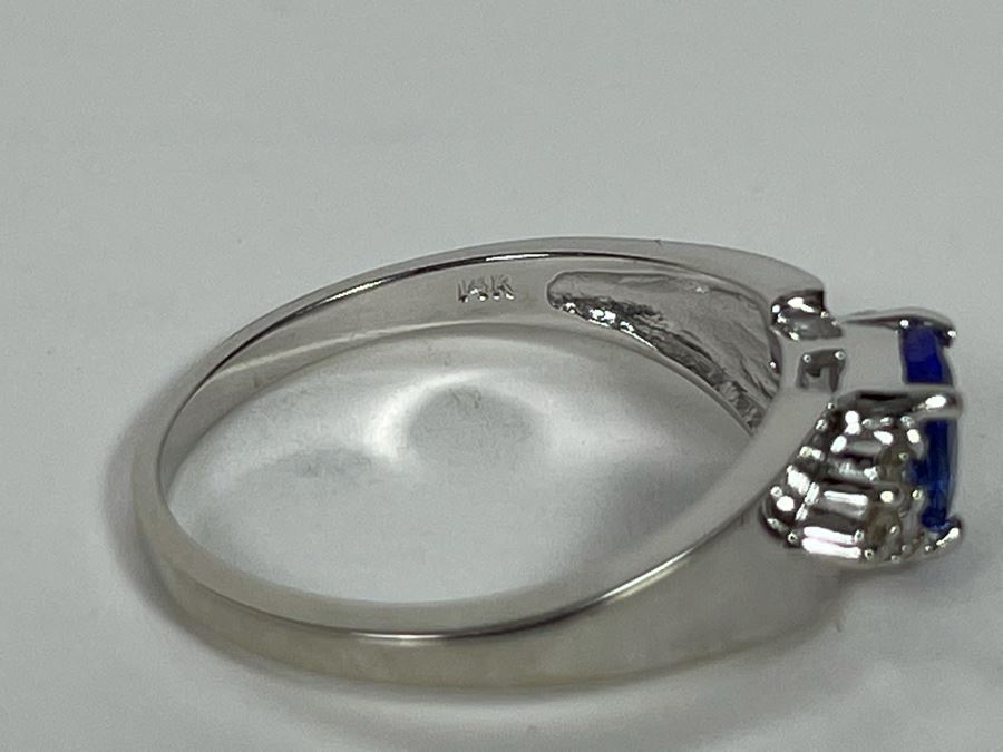 14K Gold Tanzanite Ring Size 7.25 2.9g [Photo 9]