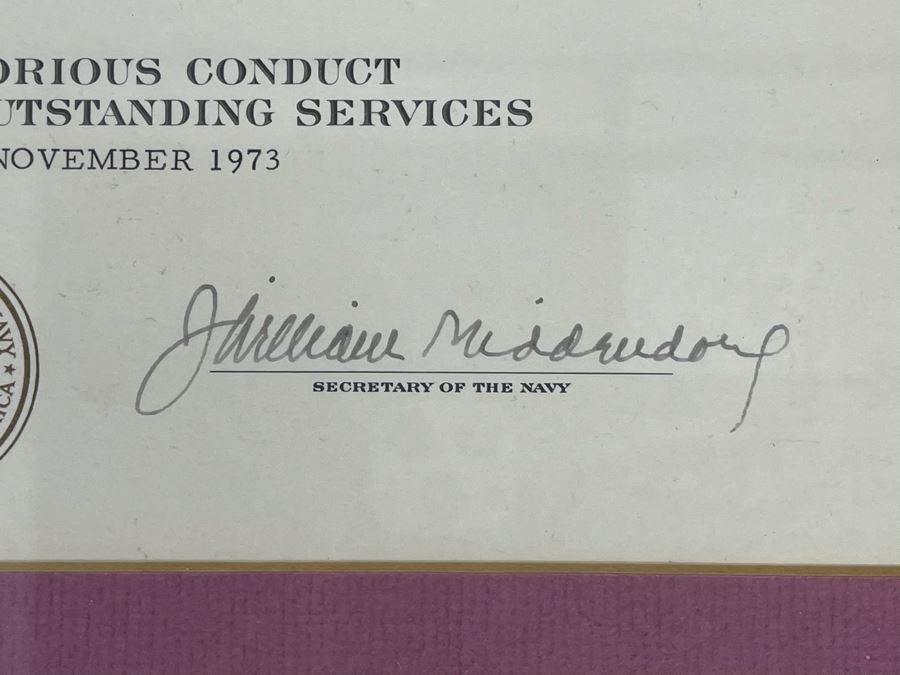 Pair Of United States Department Of The Navy Legion Of Merit Certificates Awarded To Captain Joseph J. Meyer, Jr. Along With Captain Joseph J. Meyer, Jr.'s Legion Of Merit Medal [Photo 8]