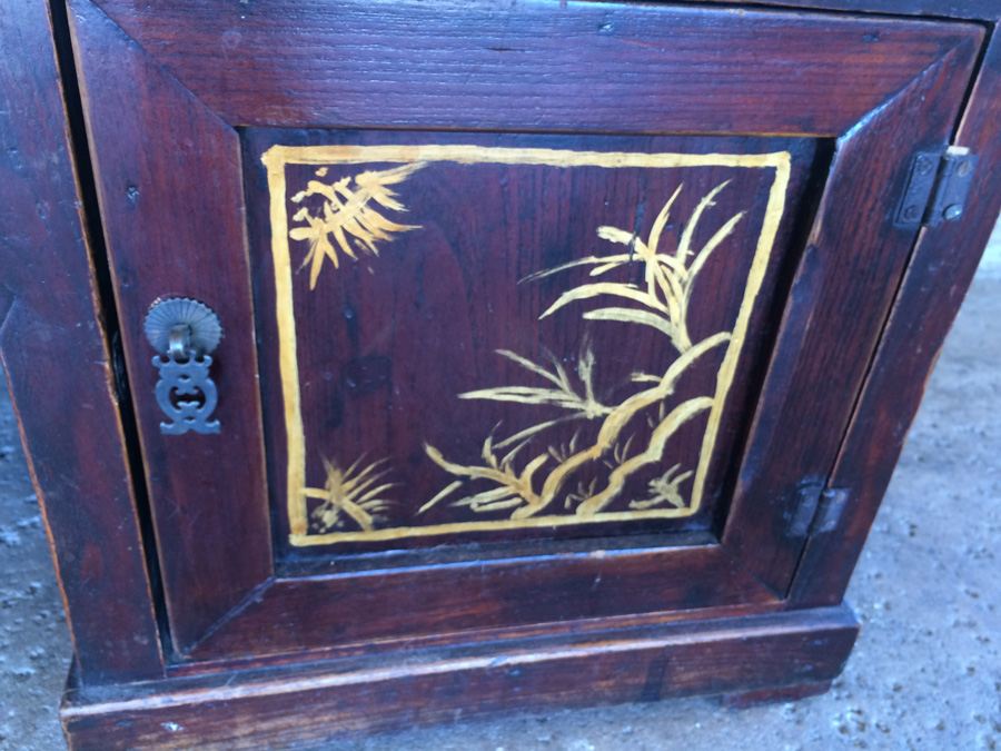 Chinese Carved Wooden Bench with Drawers [Photo 17]