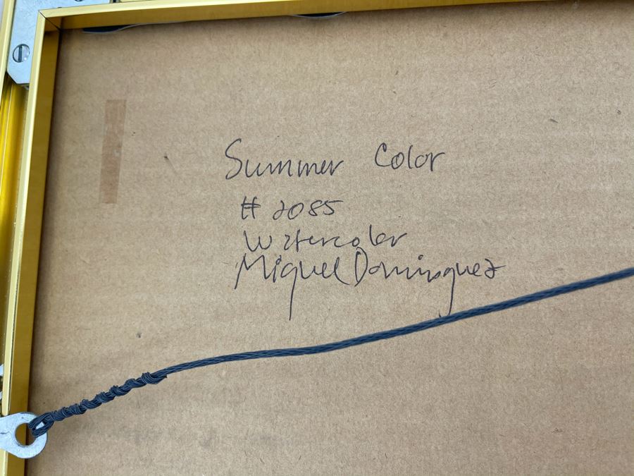 Original Framed Miguel Dominguez Plein Air Landscape Artwork 14 X 10 [Photo 8]