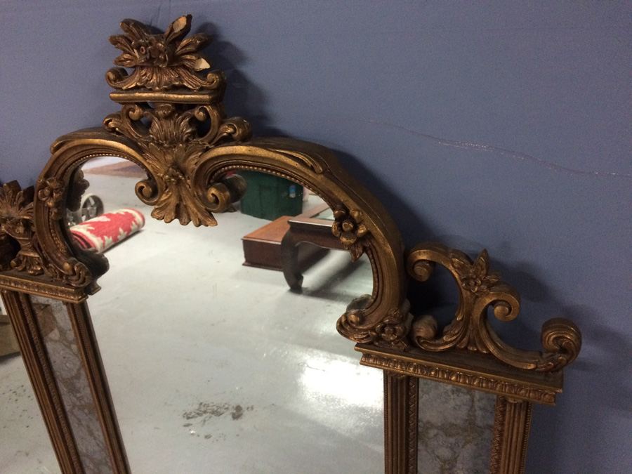 Large Gilded Double Mirror [Photo 3]