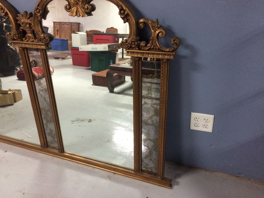 Large Gilded Double Mirror [Photo 4]