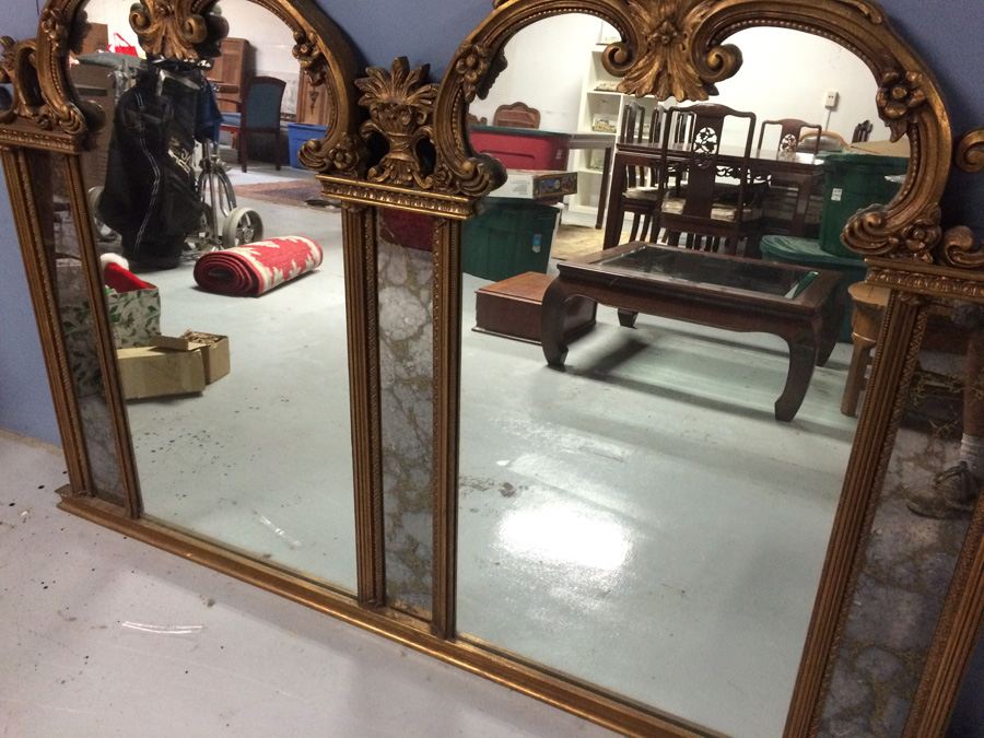Large Gilded Double Mirror [Photo 5]