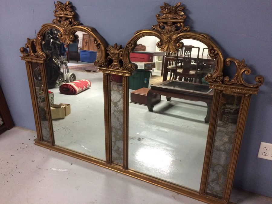 Large Gilded Double Mirror [Photo 1]