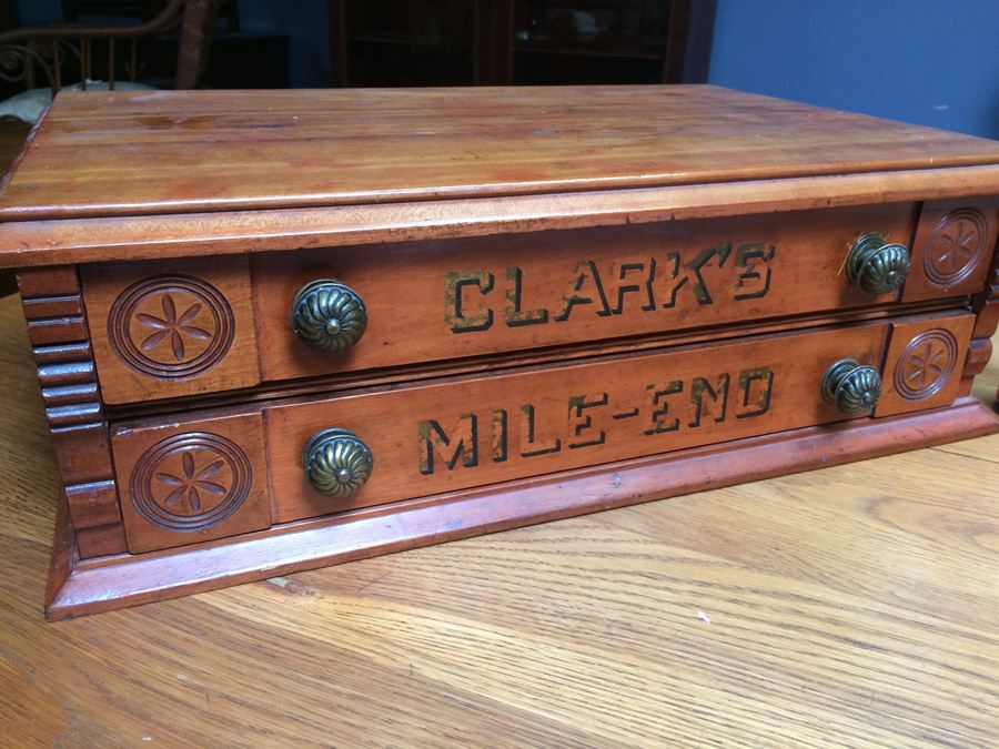 Vintage Clark's Mile End Spool Cabinet with Spools [Photo 4]