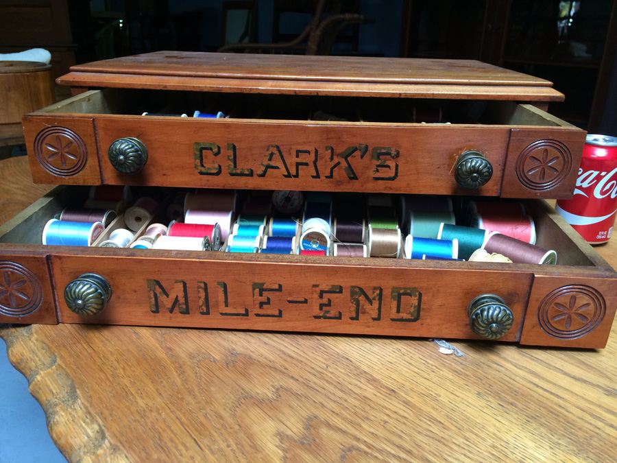 Vintage Clark's Mile End Spool Cabinet with Spools [Photo 8]