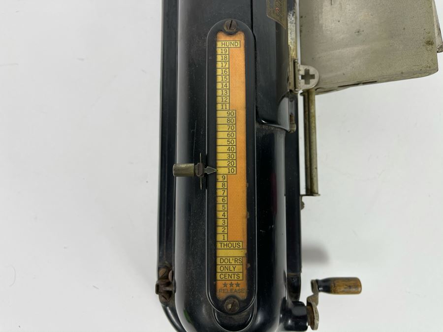 Antique Mechanical Check Writer By Todd Protectograph Co Retailed By E.W. Young In San Diego, CA 17L X 9W [Photo 5]