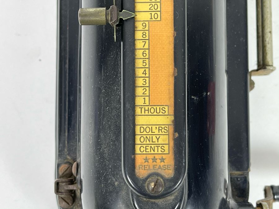 Antique Mechanical Check Writer By Todd Protectograph Co Retailed By E.W. Young In San Diego, CA 17L X 9W [Photo 6]