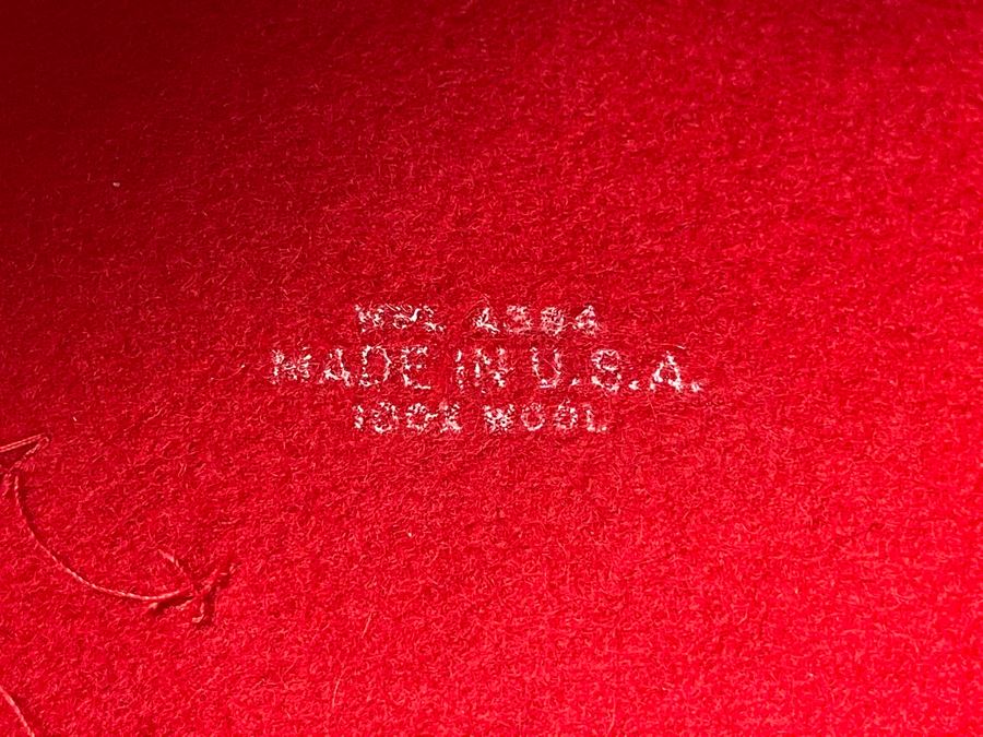 Vintage Red Wool Cocktail Hat With Vail And Box [Photo 5]