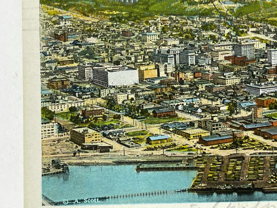 Vintage San Diego Postcard: General View From Aeroplan Postmarked 1931 [Photo 5]