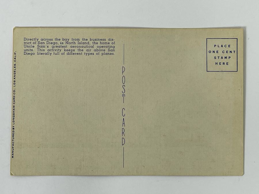 Vintage San Diego Postcard: San Diego, CA During Military Aerial Maneuvers 'Air Capitol Of The West' [Photo 4]