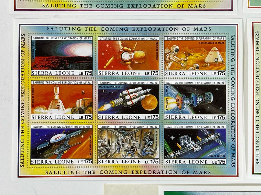 Mint Stamp Collection Saluting The Coming Exploration Of Mars From International Co-Operation For The Exploration Of Mars [Photo 3]