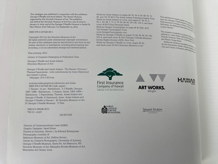 First Printing Book Georgia O'Keeffe And Ansel Adams The Hawaii Pictures [Photo 3]
