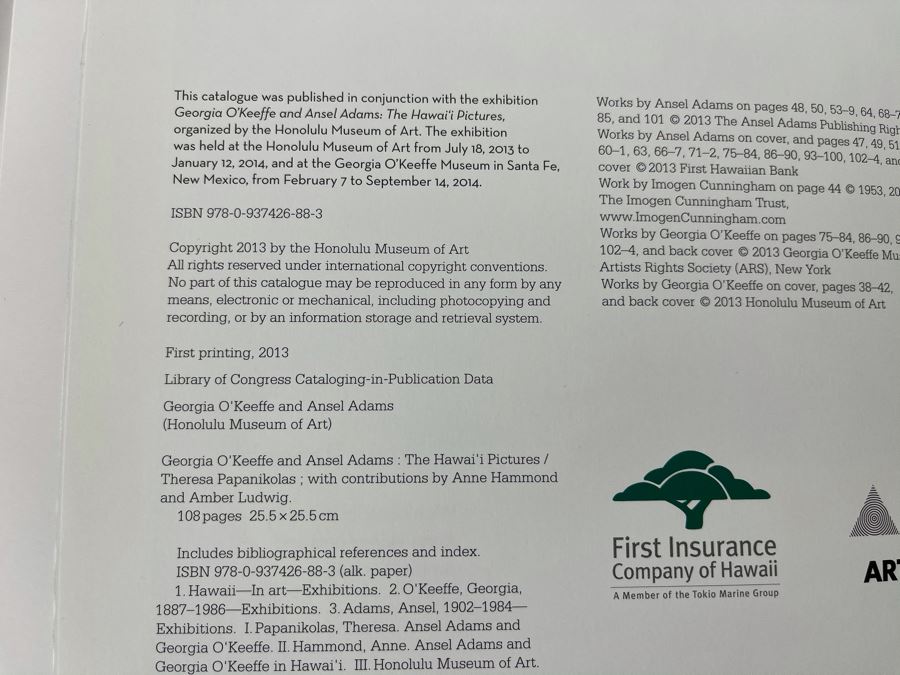 First Printing Book Georgia O'Keeffe And Ansel Adams The Hawaii Pictures [Photo 4]