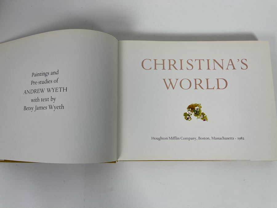 First Edition Coffee Table Art Hardcover Book: Christina's World - Paintings And Pre-Studies Of Andrew Wyeth 1982 Originally Retailed For $90 [Photo 3]
