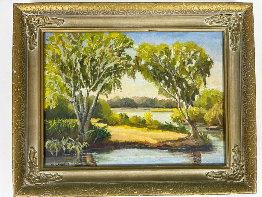 Framed Original Plein Air Oil Painting On Board By M. Daniels 12 X 16 [Photo 2]
