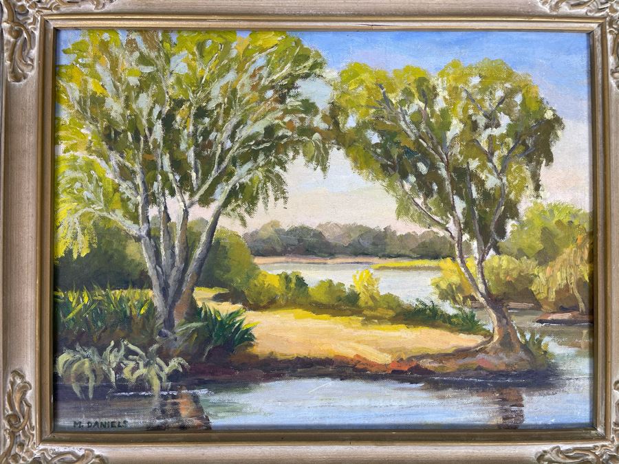 Framed Original Plein Air Oil Painting On Board By M. Daniels 12 X 16 [Photo 4]
