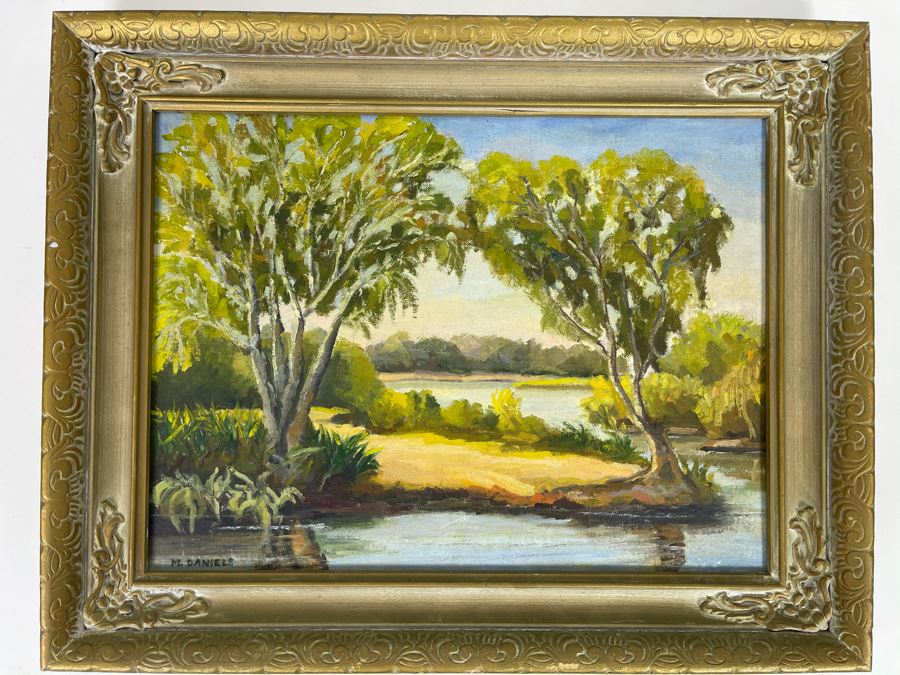 Framed Original Plein Air Oil Painting On Board By M. Daniels 12 X 16 [Photo 3]