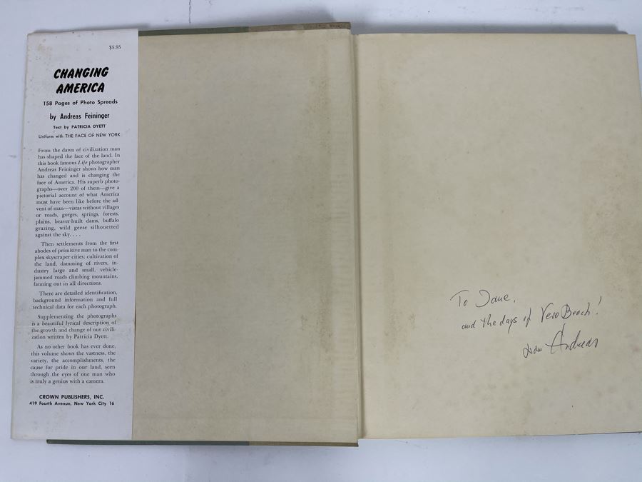 JUST ADDED - Signed First Edition Book 'Changing America' By Andreas Feininger [Photo 3]