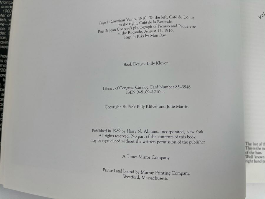 JUST ADDED - First Edition Book 'Ki Ki's Paris: Artist And Lovers 1900-1930' By Billy Kluver And Julie Martin [Photo 4]