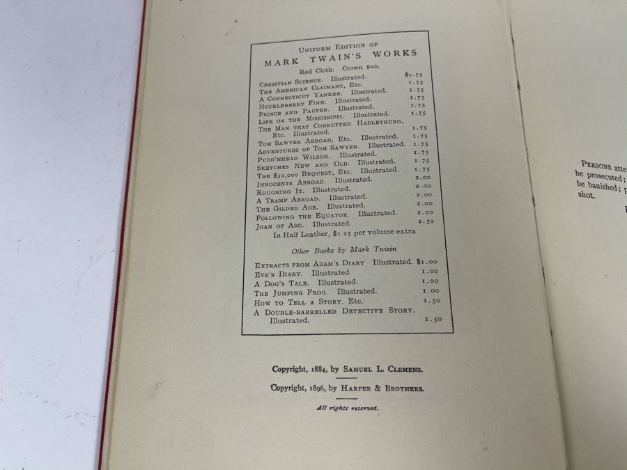 JUST ADDED - Antique 1896 Book The Adventures Of Huckleberry Finn (Tom Sawyer's Comrade) By Mark Twain (Samuel Langhorne Clemens) [Photo 6]