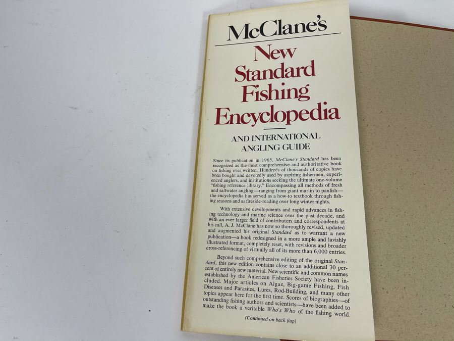 JUST ADDED - Large Second Edition 1974 Reference Book: McClane's Standard Fishing Encyclopedia [Photo 3]