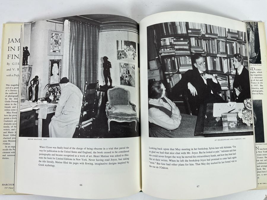 JUST ADDED - First Edition Book 'James Joyce In Paris: His Final Years' By Gisele Freund And V.B. Carleton [Photo 5]