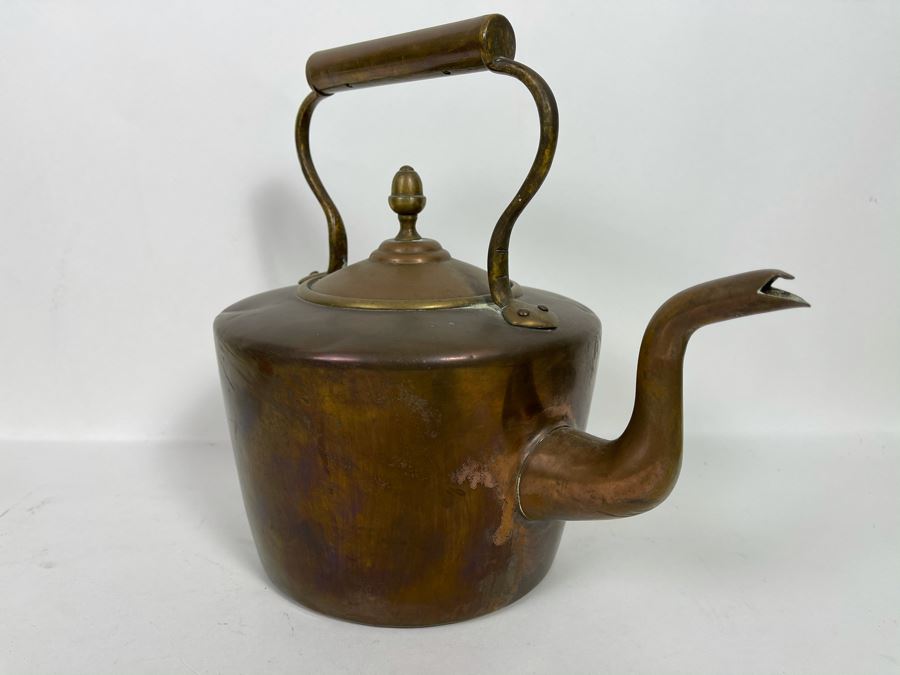 JUST ADDED - Vintage Copper Teapot 11W X 10H [Photo 4]