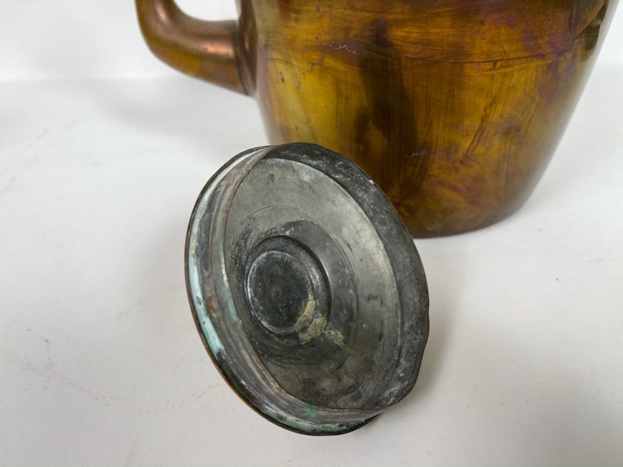 JUST ADDED - Vintage Copper Teapot 11W X 10H [Photo 6]