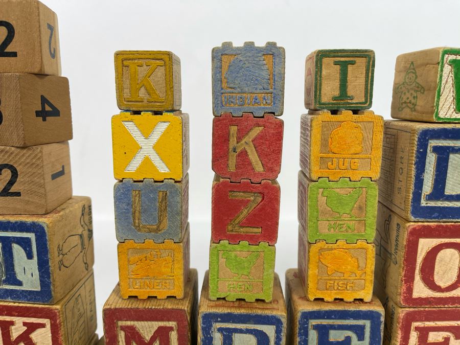 JUST ADDED - Collection Of Vintage Wooden Blocks [Photo 4]