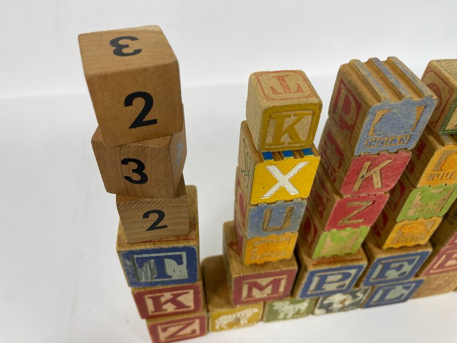 JUST ADDED - Collection Of Vintage Wooden Blocks [Photo 9]