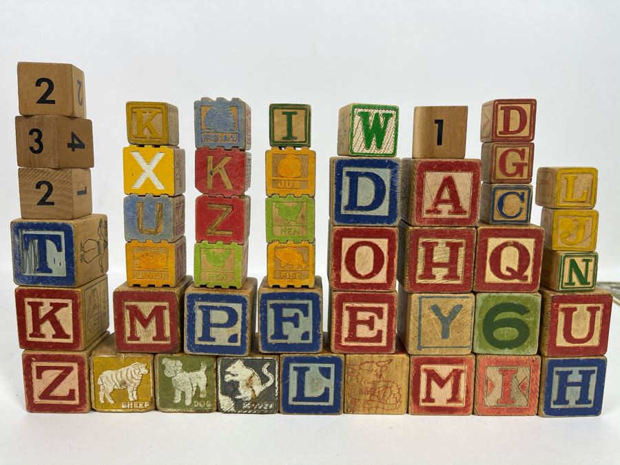 JUST ADDED - Collection Of Vintage Wooden Blocks [Photo 2]