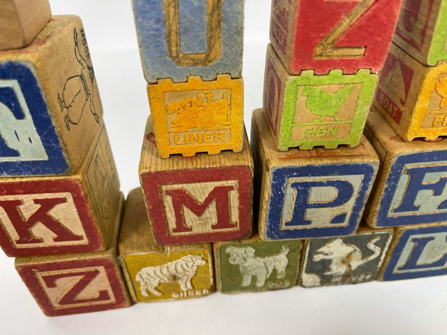 JUST ADDED - Collection Of Vintage Wooden Blocks [Photo 10]