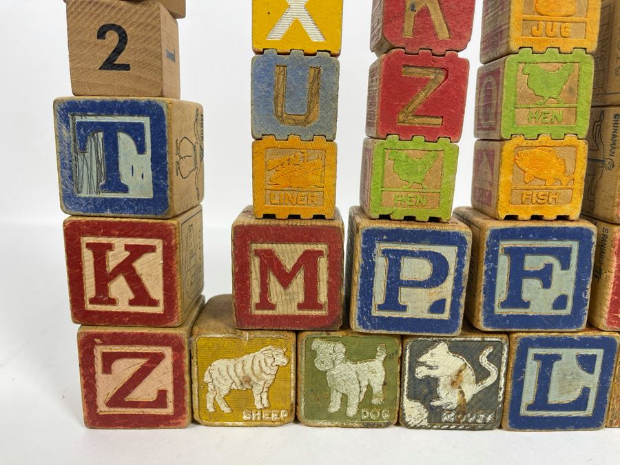 JUST ADDED - Collection Of Vintage Wooden Blocks [Photo 3]