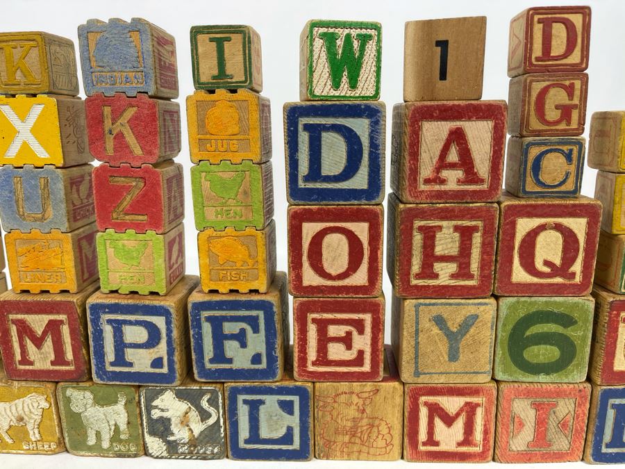 JUST ADDED - Collection Of Vintage Wooden Blocks [Photo 5]