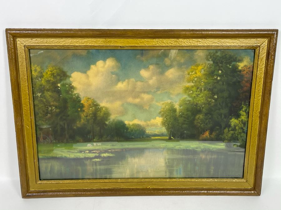JUST ADDED - Vintage Framed Robert Atkinson Fox Print 25 X 17 [Photo 2]